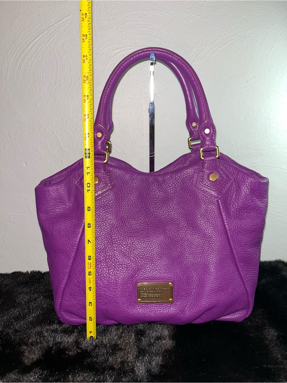 Marc By Marc Jacobs Purple Pebbled Leather Shoulder Bag - Picture 5 of 10